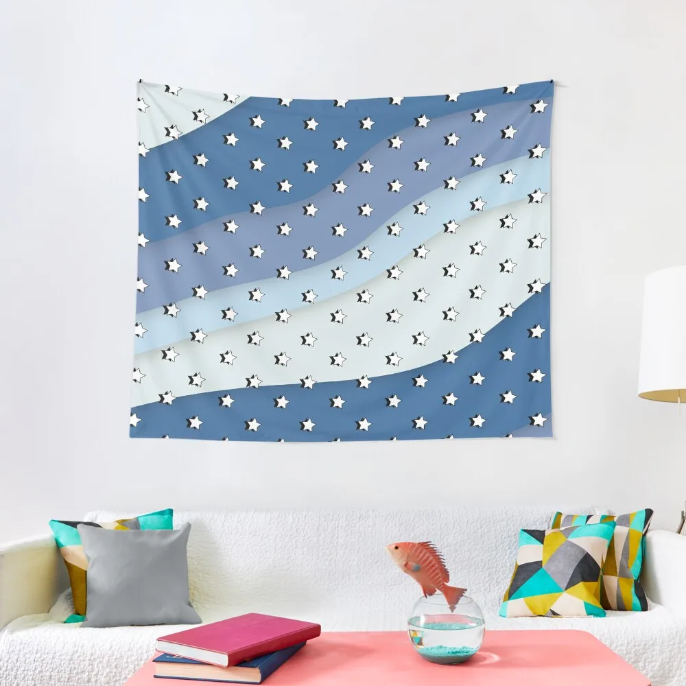 

Blue Waves VSCO stars Tapestry Room Decor Aesthetic Home Decorations Bedrooms Decorations Tapestry