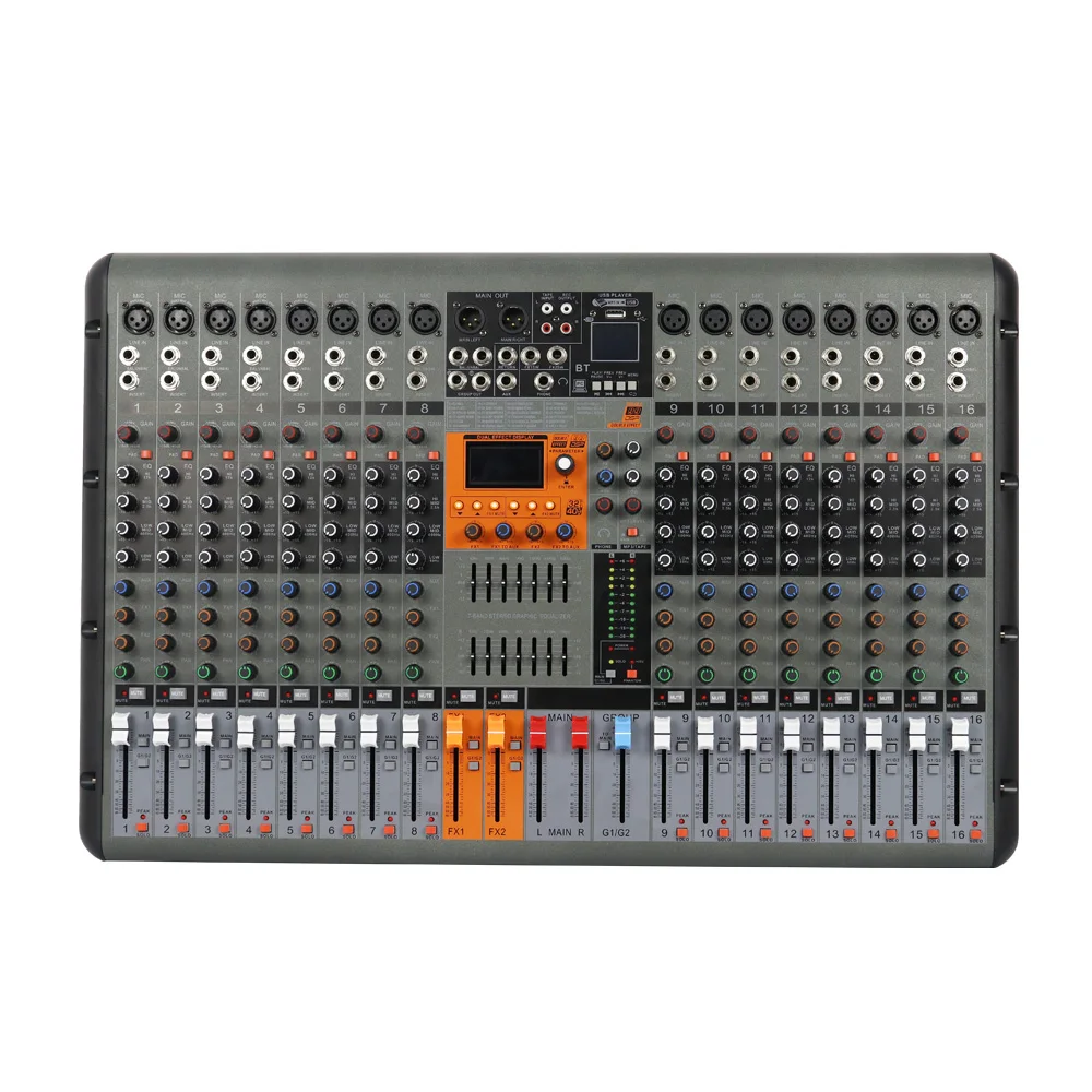 

professional digital dual 99 dsp effects usb interface sound console mixing 650W 16 channel power audio mixer