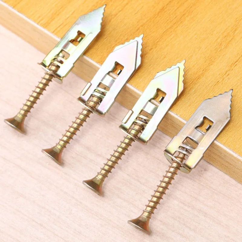 10/50Sets Self Drilling Anchor Screws Drywall Anchors Expansion Bolts Heavy Duty Metal Expansion Screw For Gypsum Boards Cabinet
