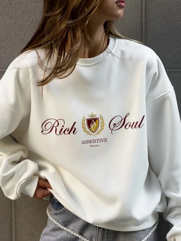 جديد الخريف الشتاء رسالة عادية ملابس منقوشة بكم طويل فضفاض المرأة بلوزات ، سيدة خمر شيك البلوز القمم ، Y2k النساء الملابس #3