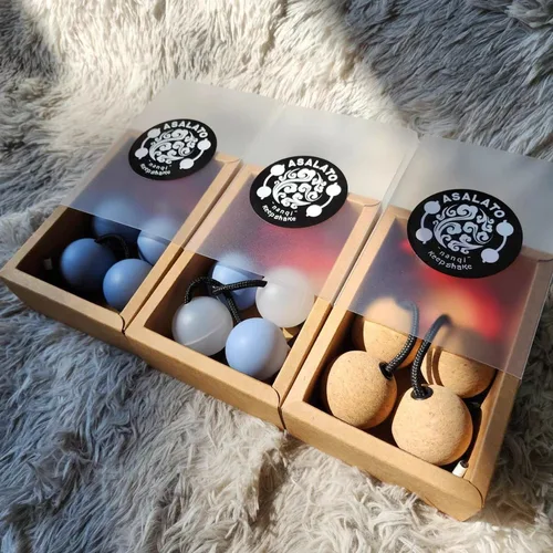 Imagen 1 del producto Bola de arena rítmica Maraca profesional terapia de sonido percusión Maracas Shaker meditación curación instrumentos musicales para adultos