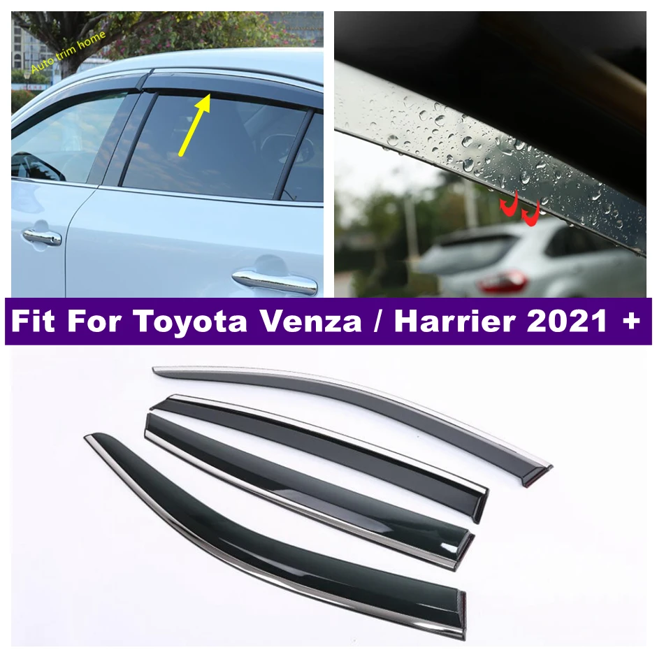 Exterior Accessories Window Deflector Rain Guard Visor Awnings Protective Cover Fit For Toyota Venza / Harrier 2021 - 2023