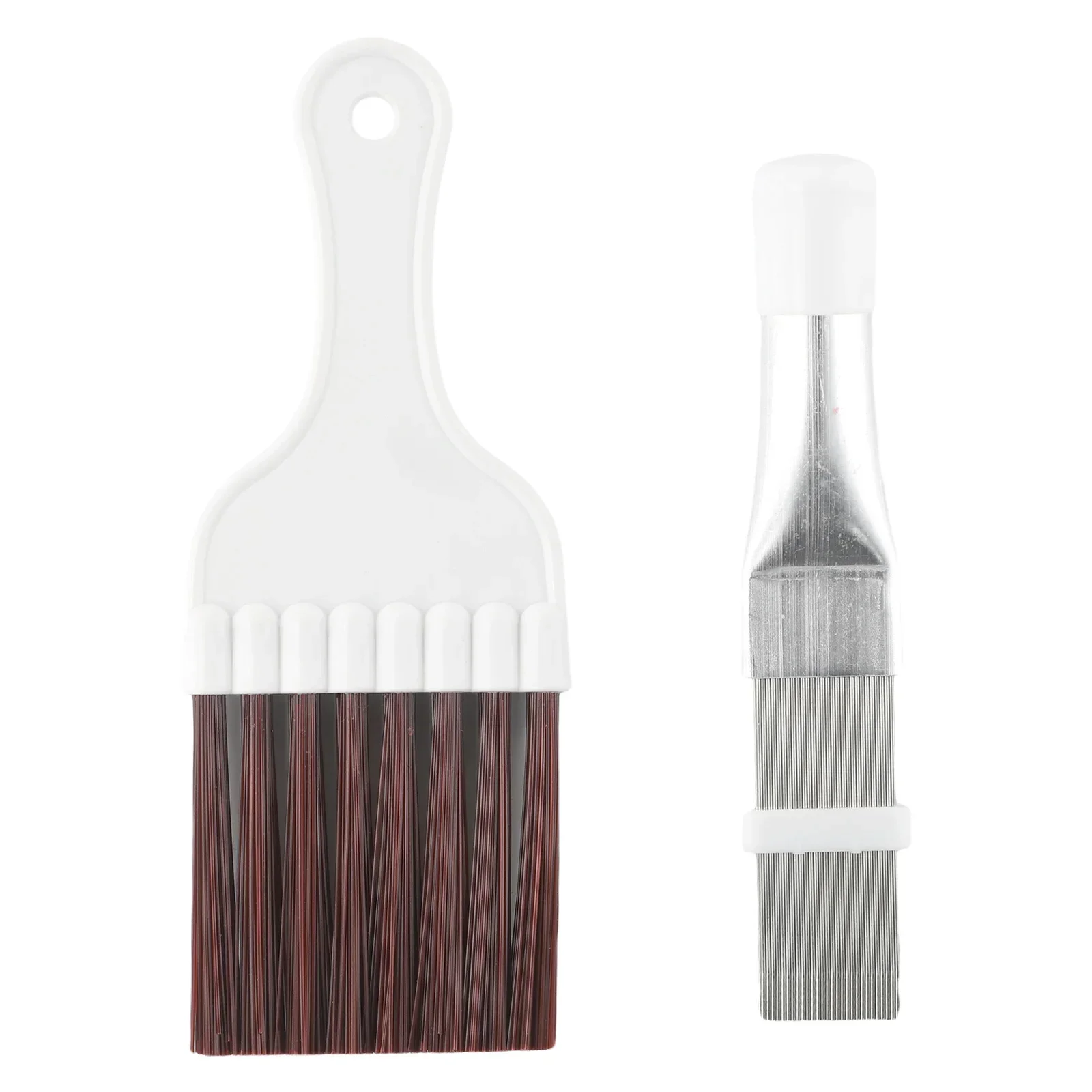 2 Pcs Air Conditioner Fin Repair Comb Cleaner Ac Condenser Metal Coil Brush 6.68X2.75X0.39inch Car Accessories Tools