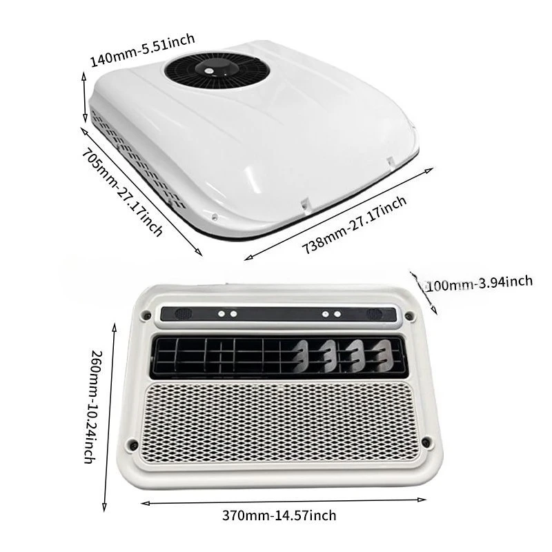 Rooftop Electric Parking HVAC Unit,12V 24V Ultra‑Thin All‑in‑One Heater & Cooler for Light Truck, Heavy Truck, Food Truck