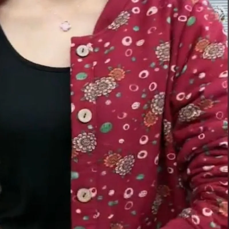 المرأة الشتاء الخريف سترة الصوف سترة البيسبول الملابس مبطن رشاقته الدافئة سحق زهرة بسيطة مريحة لينة المتخصصة