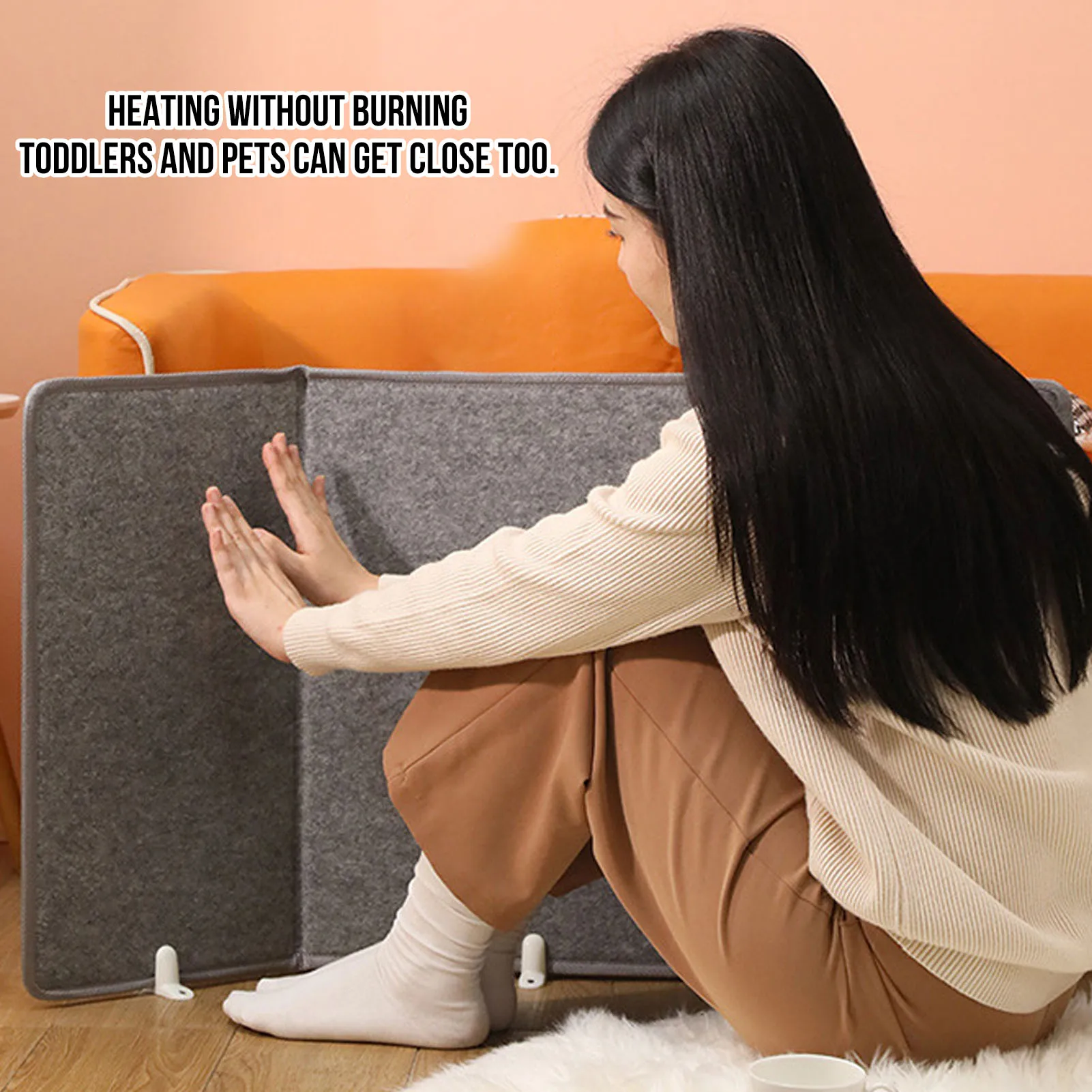 Under Desk Leg Knee Foot Warmer 200W Auto Shut Off 8 Levels Temperature Leg Heater with Timer for Home