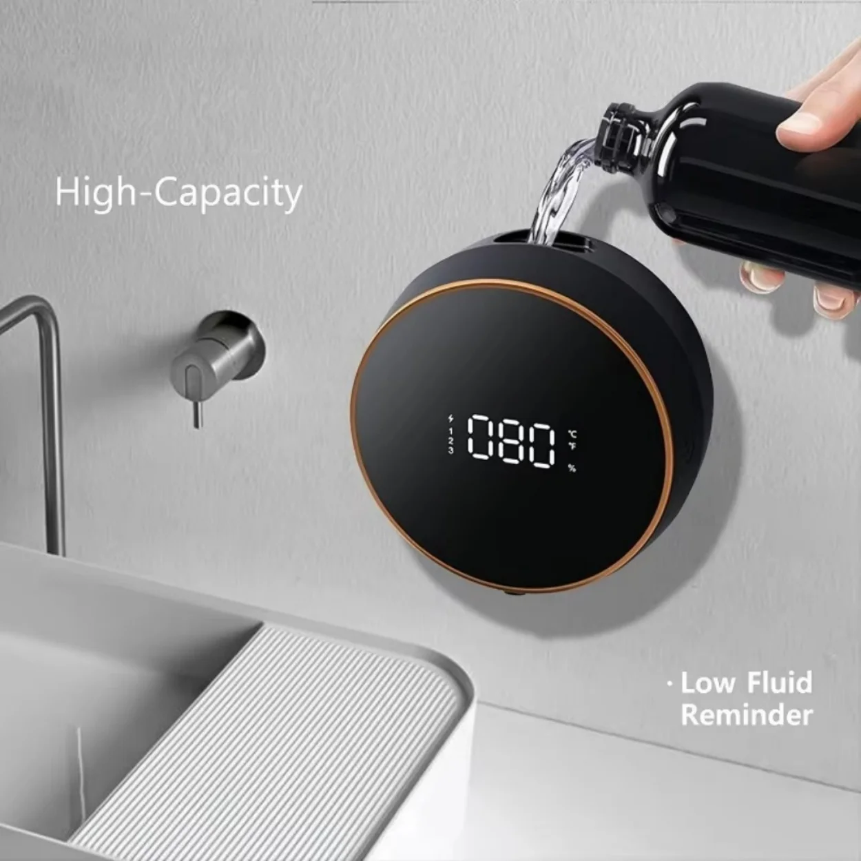 Custom Logo Touchless Foam Soap Dispenser, Wall Mounted Smart Automatic Sensor Dispenser