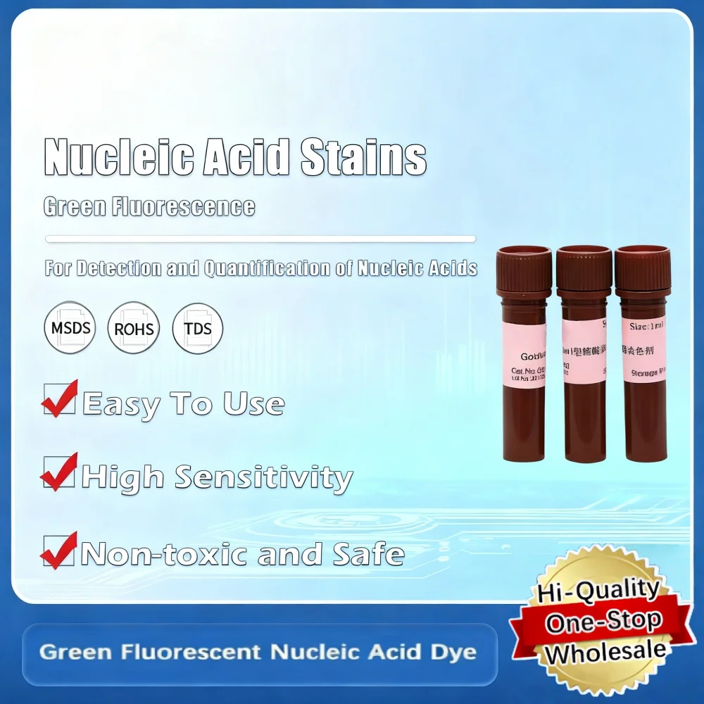 Tinte de ácido nucleico fluorescente verde para teñir Dna y Rna en aplicaciones de biología molecular Producto original