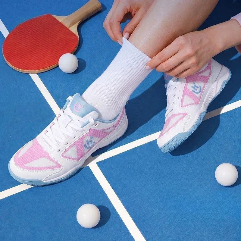 Top Quality Badminton Sneakers Man Hot Sale Table Tennis Shoes Comfortable Tennis Shoes Lady Anti-Slip Indoor Court Shoes Women