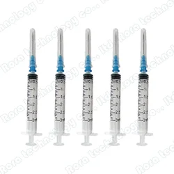 30pcs Plastic 3ml Dispensing Syringe Green 21G Drawing Needles Blue 23G Injection Needles Liquids Mixing Measuring Syringes Tool