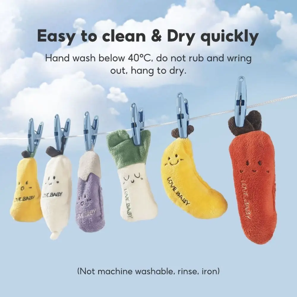 

Cute Carrot Soothing Toy Holding Cartoon Sleeping Toy Anti-startle Toy for Babies Aged 0 Months