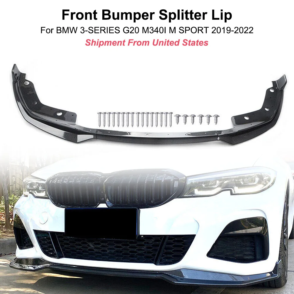 

Car Front Bumper Splitter Lip Diffuser Guard Body Kit Spoiler Cover Panel Protection For BMW 3series G20 M340I M Sport 2019-2022