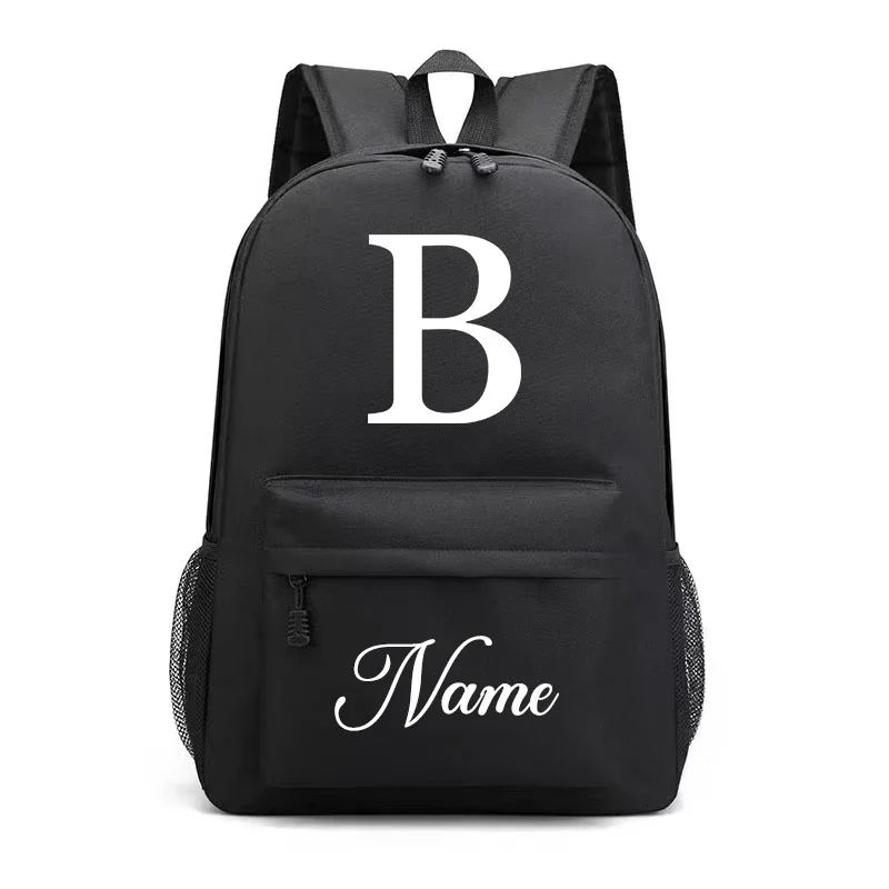 Custom Name Backpack Soft Large Capacity Student Schoolbag 2024 School Season New College Students Travel Outdoor Backpack