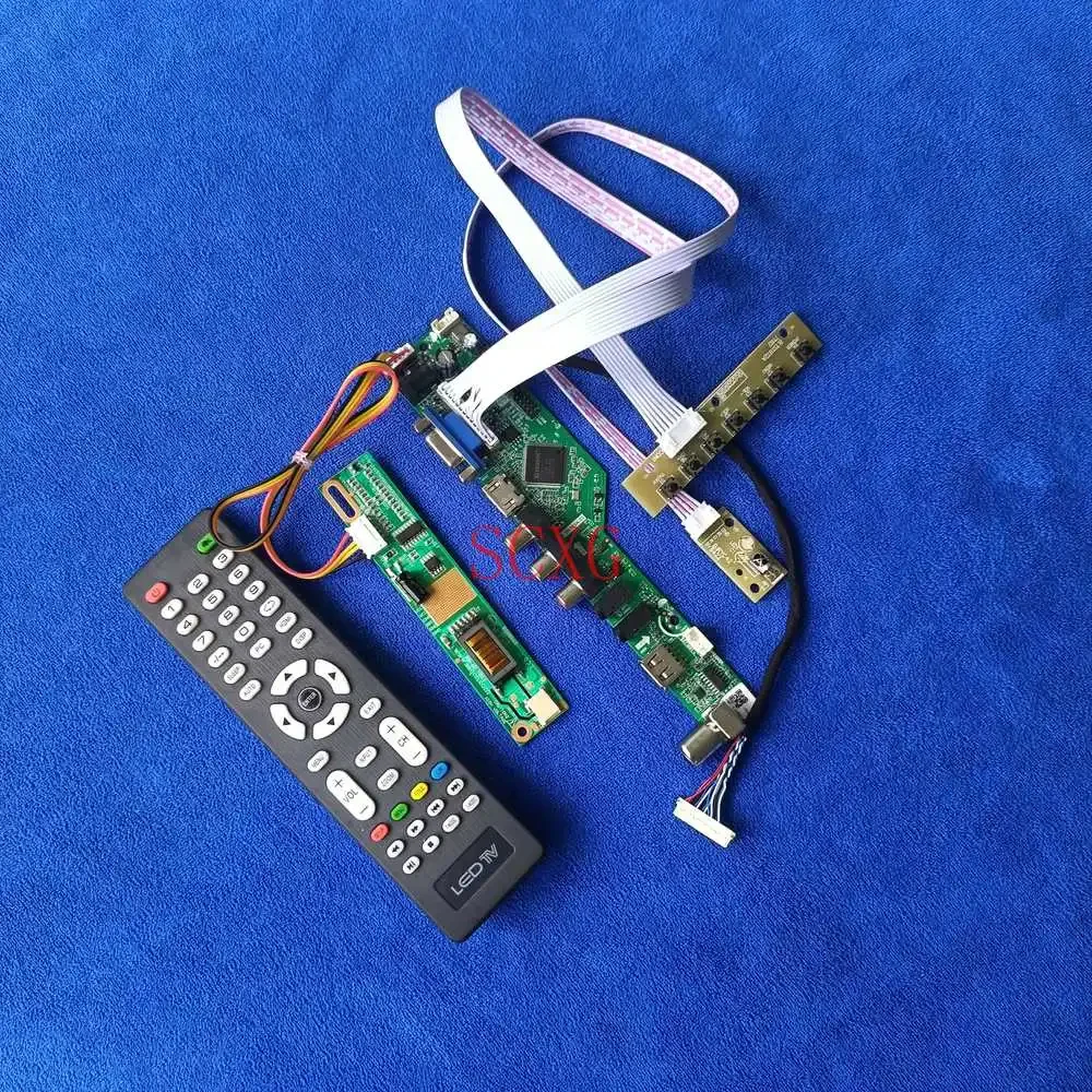 

For LP141X5/LP141X6/LP141X7/LP141X8 Controller Board USB+VGA+HDMI TV Signal Analog 1024*768 1CCFL 20 Pin LVDS LCD Screen DIY Kit