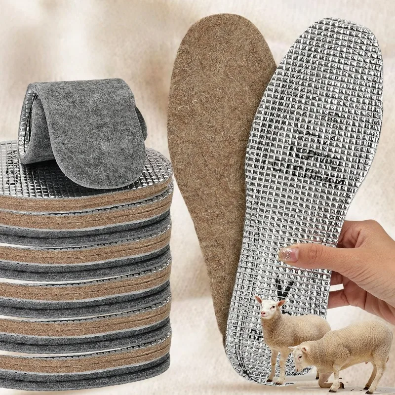 1-5 أزواج من النعال الصوف السميك للنساء والرجال الشتاء صدمة لينة امتصاص العرق تنفس قطع للأحذية النعال منصات #2