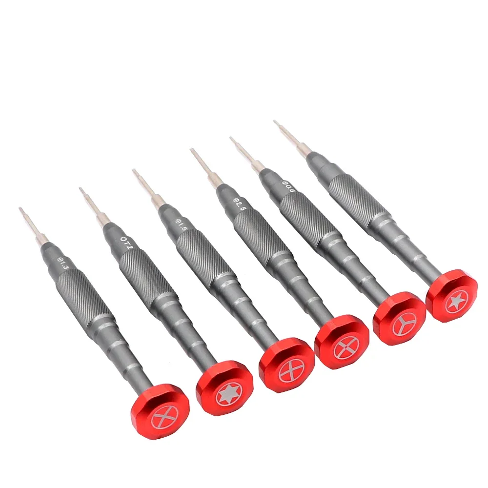 

3D Precision Screwdriver Aluminum Handle Y0.6 Pentalobe 0.8 M2.5 T2 Bits Screwdrivers For iPhone Samsung Disassembly Tool