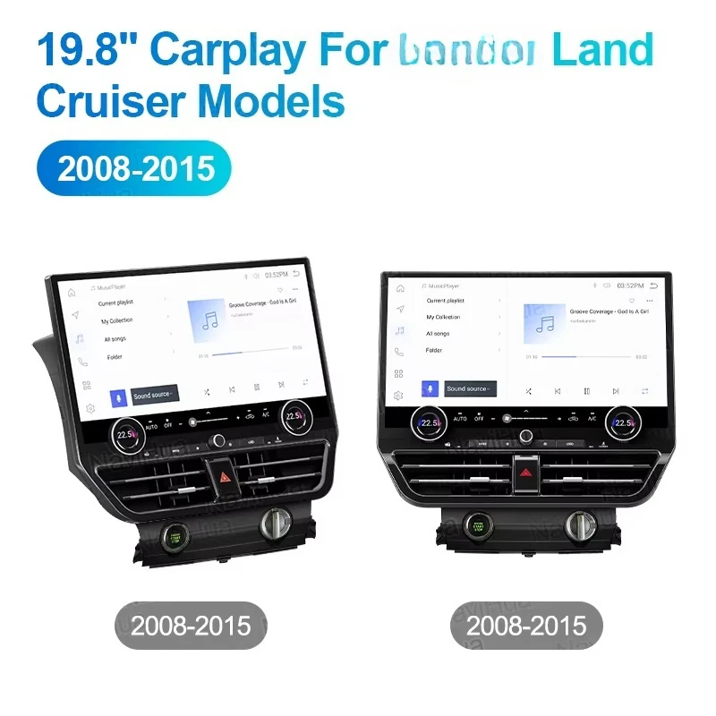 New Design 19.8'' Android Car Radio GPS Navigation for DVD Multimedia Player Touch Screen for-Toyota Land Cruiser