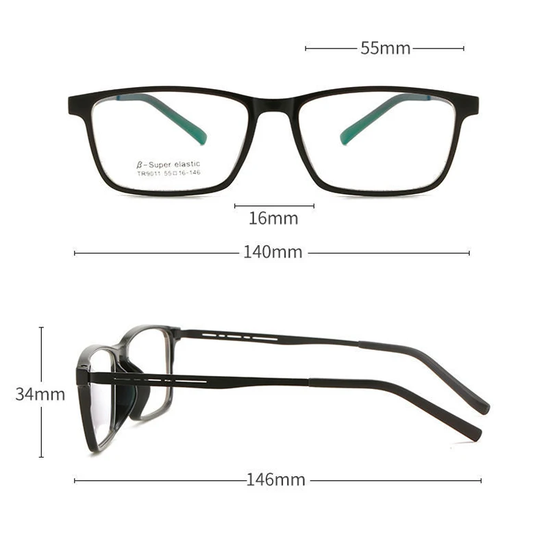Multifokale progressive Lesebrille aus reinem Titan für Herren und Damen, Nah- und Dual-Use-Anti-Blaulicht-Brille mit automatischer Anpassung – Detail 2