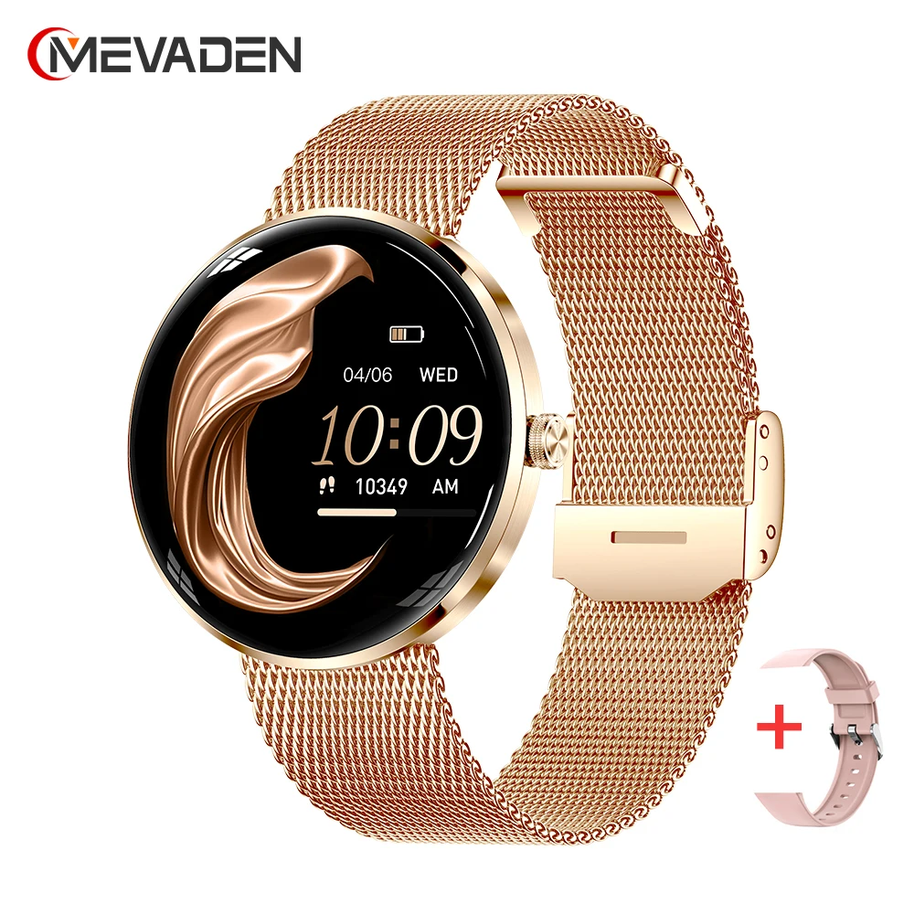 

Умные часы MEVADEN с AMOLED-экраном 1,43 дюйма, ультратонкие (8,5 мм), из нержавеющей стали, класса люкс, с функцией мониторинга здоровья, спортивные часы H33