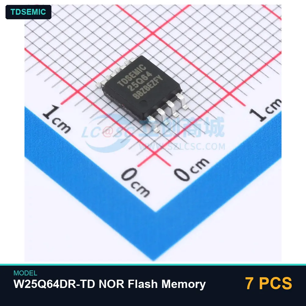 7 PCS TDSEMIC W25Q64DR-TD NOR Flash Memory
