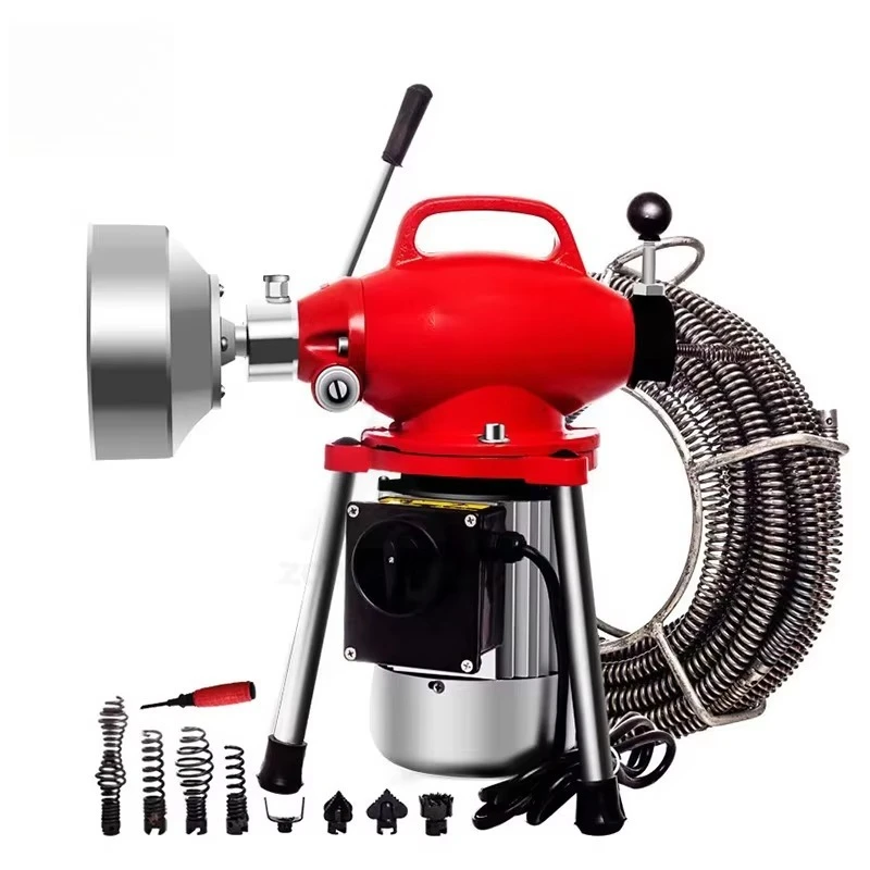 16mm Spring Electric Sewer Cleaner Industrial Pipe Drain Cleaning Machine