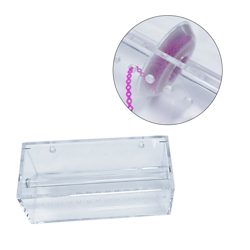 Dental Power Chain Box Acrylic Rubber Chain Dispenser Placing Box Multifunctional Dentist Tool