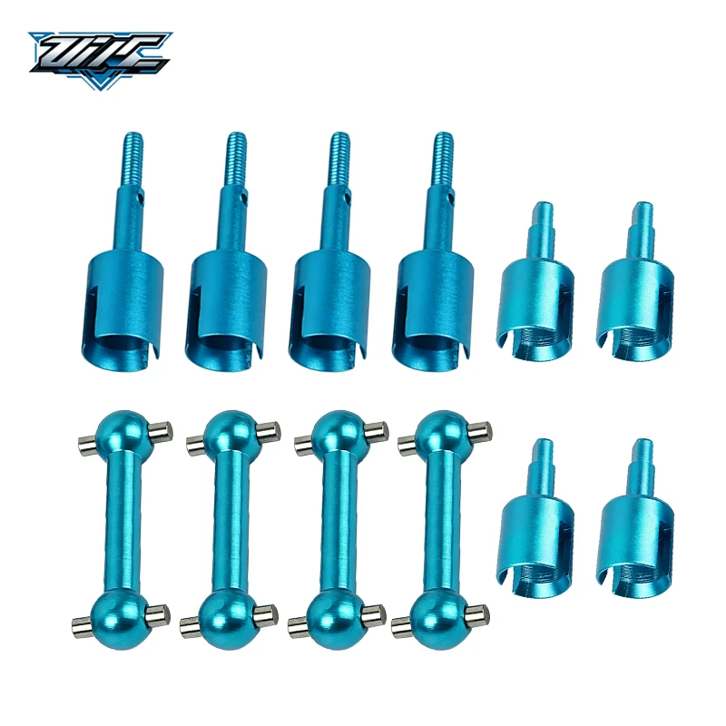 High‑Strength Aluminum Alloy Drive Shaft Dog Bone & Differential Cup Set For 1/10 Tamiya  TT‑01 TT01D TT‑02 RC Car Upgrade Parts