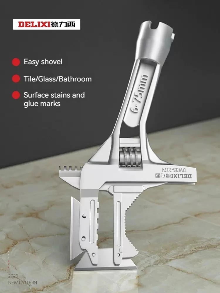 범용 위생 렌치 도구 라이브 마우스 짧은 핸들, 조절 가능한 대형 오프닝 렌치, 주방 욕실 다기능 렌치