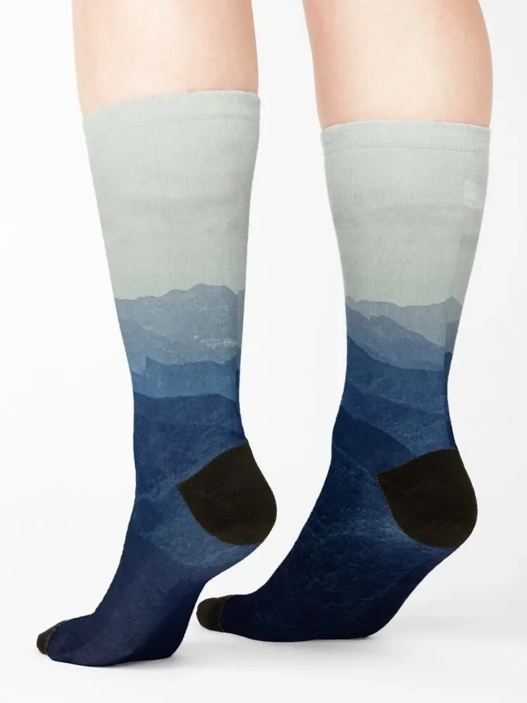 Blue Ridge Mountains Under The Sky Socks set gift Wholesale sports and leisure Boy Child Socks Women's