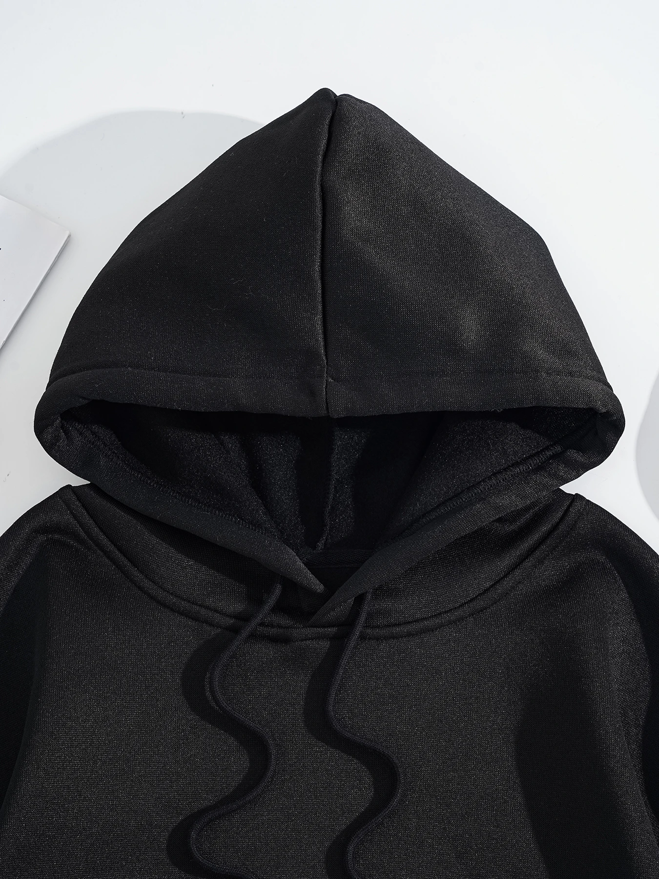 Women's long-sleeved drawstring hooded loose-fitting pullover with letter-print pattern