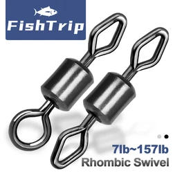 FishTrip Rolling Swivel Fishing 50Pack Diamond High Strength Saltwater Swivels Eliminate Line Twist