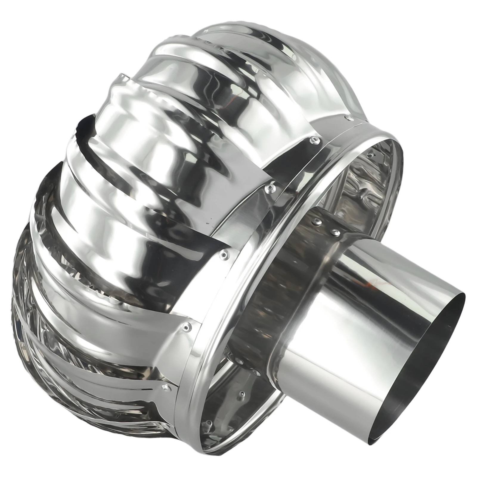 

Rotating Stainless Steel Chimney Cowl Cap Protects Flue Pipe Enhances Air Extraction Systems Durable And Rotating Hood Design