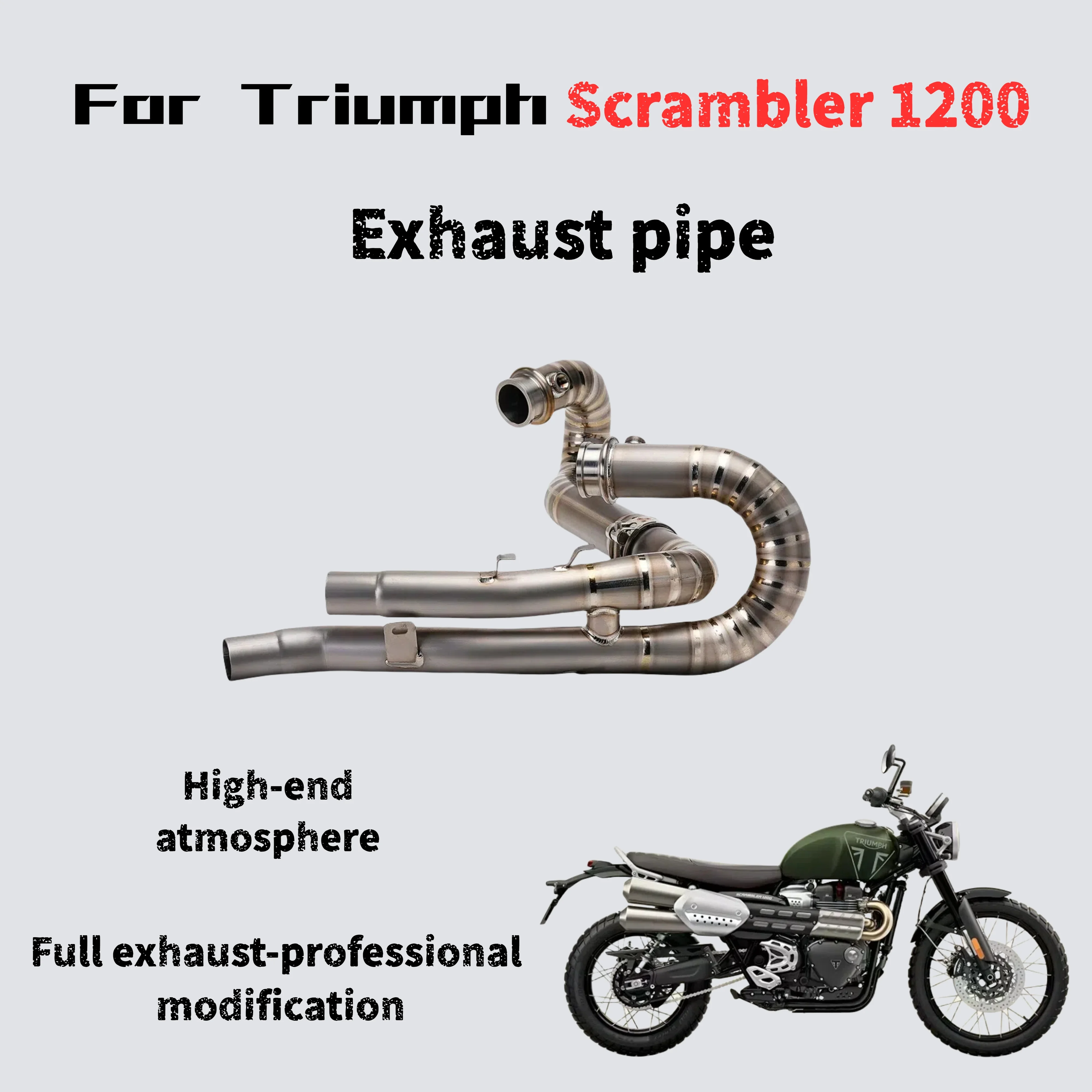 

Для модифицированной передней выхлопной трубы Triumph Scrambler 1200X, глубокий и мощный звук.