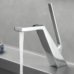 Becola Basin Faucet Black/Chrome Face Single Handle Deck Mounted Sink Taps Cold and Hot Mixer for Bathroom Crane Faucets