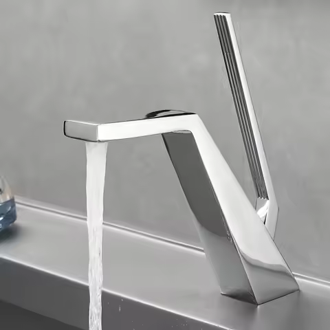 Becola Basin Faucet Black/Chrome Face Single Handle Deck Mounted Sink Taps Cold and Hot Mixer for Bathroom Crane Faucets