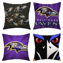 Fodere per cuscini cuscino decorativo Baltimore Ravens cuscini decorativi per la casa e la decorazione per la copertura dei cuscini del divano 45x45