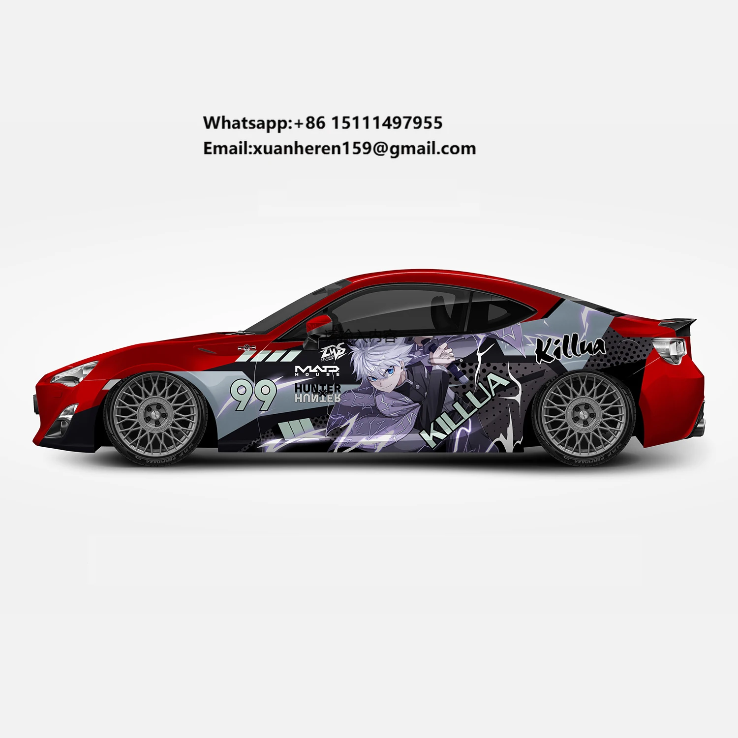 Wholesale Hunter X Hunter Car Wrap 01, Large Wrap Car Design. Decal Sticker Anime Itasha | Side of Car Graphic | Vinyl Decal