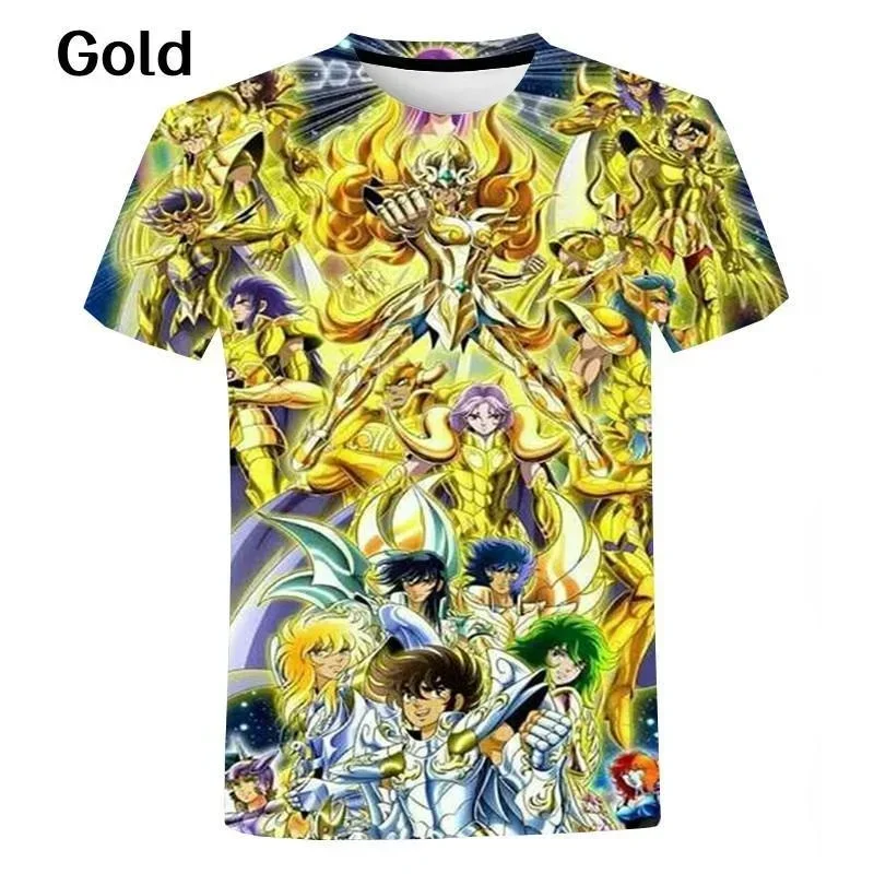 Summer The Knights of The Zodiac Saint Seiya 3d T Shirt Men Women Streetwear Cool O Neck Graphic Designer Harajuku Short Sleeved