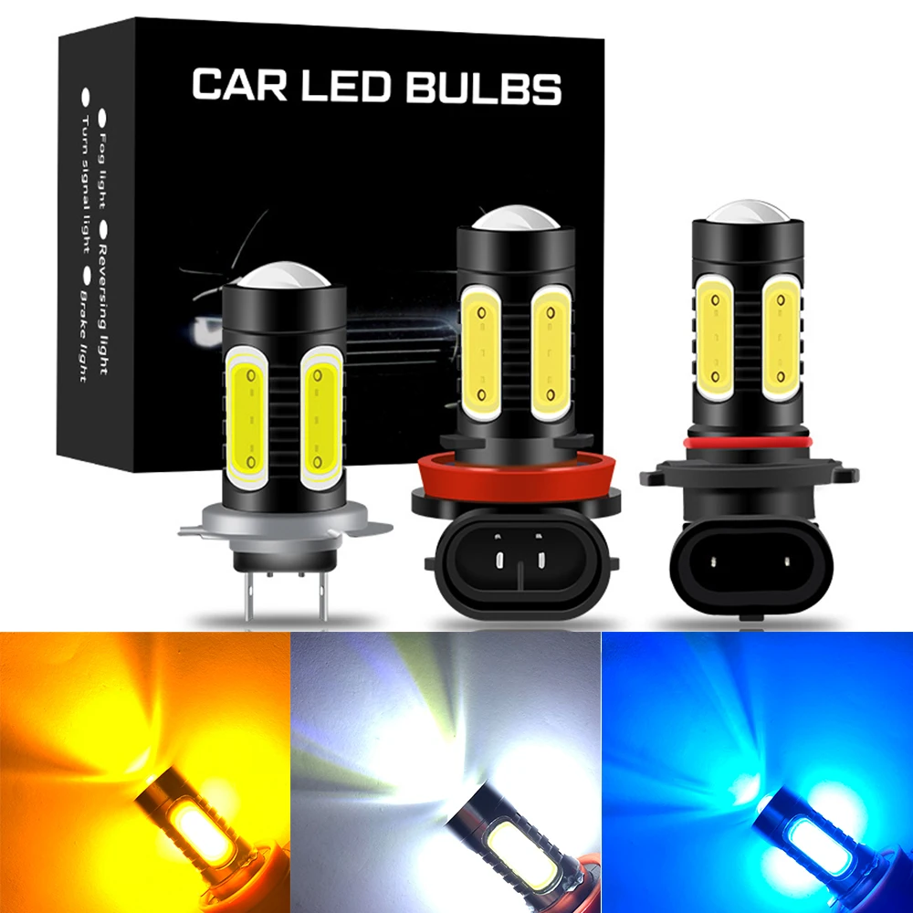 

2Pcs H11 H8 HB3 HB4 9005 9006 H27 881 880 H1 H3 H7 H16 PSX24W LED Car Fog Light Bulb H8 Auto Front Bulb Fog Lamp Lights 6000K