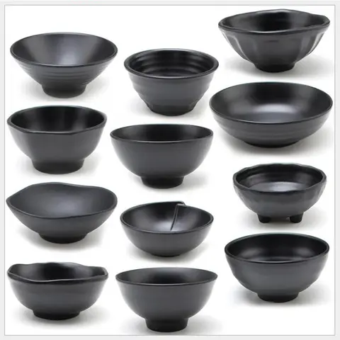 1 st koreansk bestick svart hotpot matlagning porslin kryddskål melamin 12 best sales skål melamin - №8