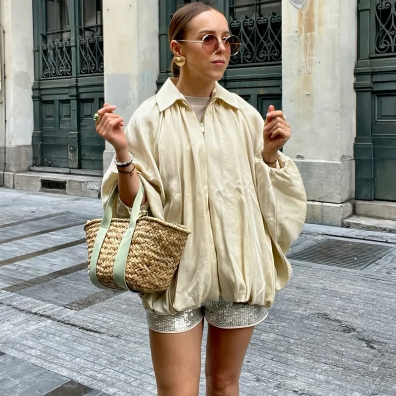 

Talenza женские модные пальто осенние однотонные рюши свободные куртки-пилоты с длинными рукавами повседневная офисная женская уличная одежда новая женская верхняя одежда