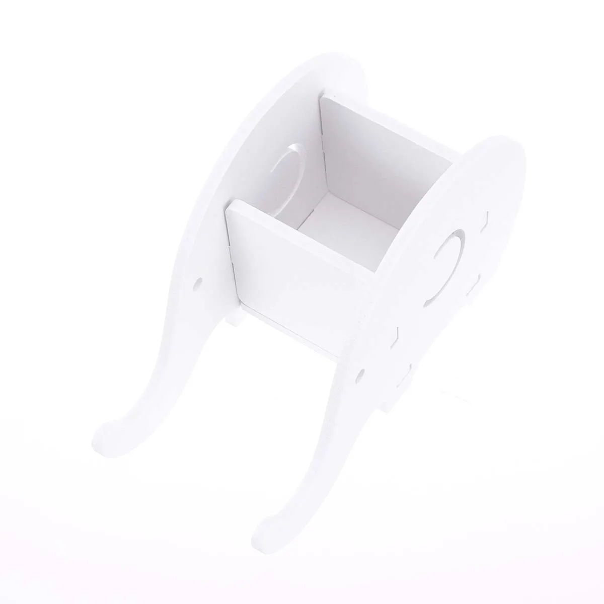 

Pen Holder for Desk Wooden Pencil Elephant Container Cell Phone Office White Organizer