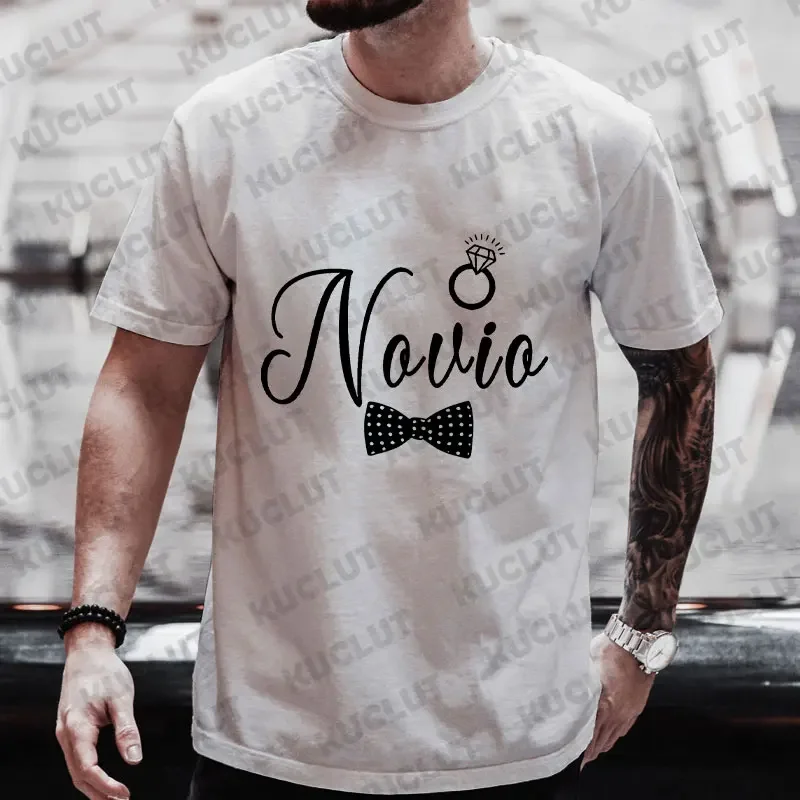 Camiseta masculina para festa de despedida de solteiro espanhol, namorado, despedida única, melhor homem, padrinho, equipe, noivo, casamento, evg