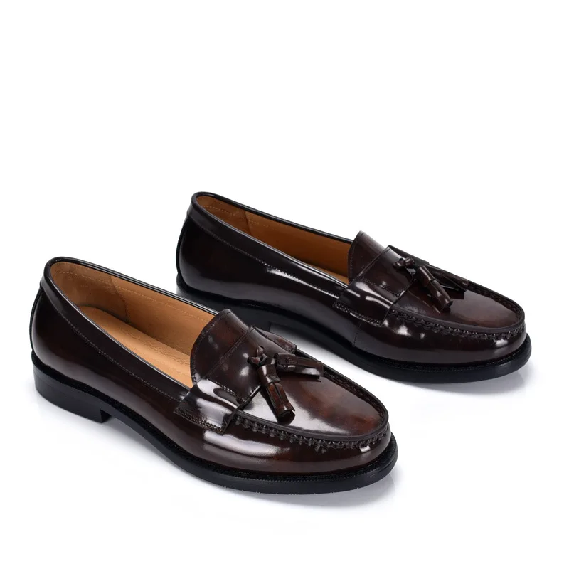 Luxury Loafers Elegant Mens Dress Wedding Office Shoes Patent Leather Slip-on Tassel Loafer for Men Casual Shoes