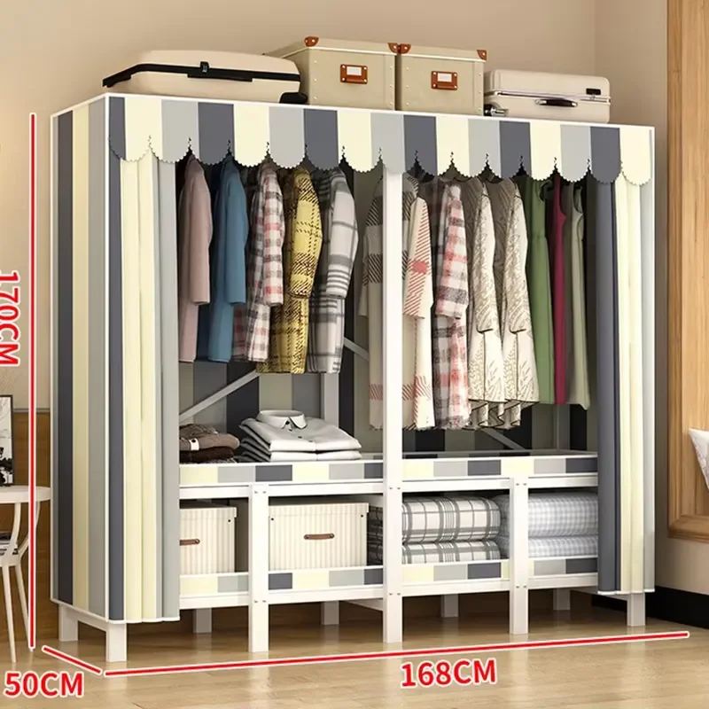 Foldable hangers, various styles, portable bedroom wardrobes, no need to assemble thickened hard clothing storage bags