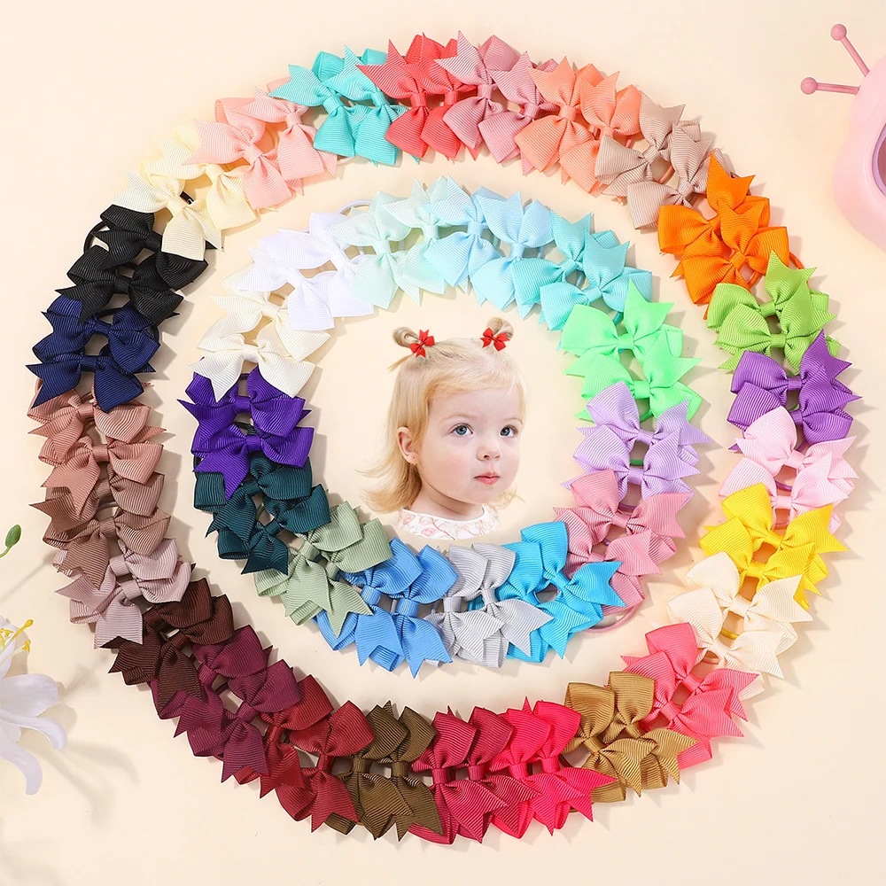 

40/80 шт., 2,36 дюйма, милая повязка для волос с бантом, лента на голову, веревка для маленьких девочек, бутик, головные уборы, детские аксессуары для волос, подарки