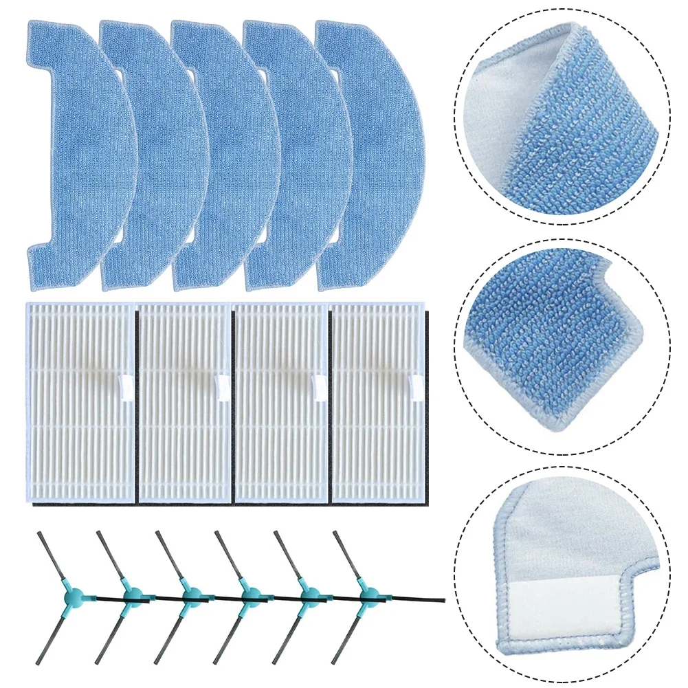 Mop Cloth Replacement HEPA Filter Set Easy Installation Components Floor Cleaning Mop Pads For Honor Choice S3