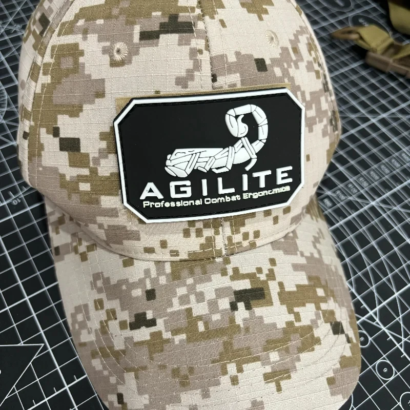 AGILITE Scorpion Logo 3D PVC Tactical Morale Badge Patch Gun Club Luminous Hook & Loop Patches Military Armband Backpack Sticker