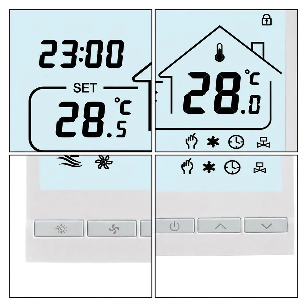 Thermostat with WiFi Function for Central Air Conditioning and Underfloor Heating Compatibility Temperature Range 0-50C