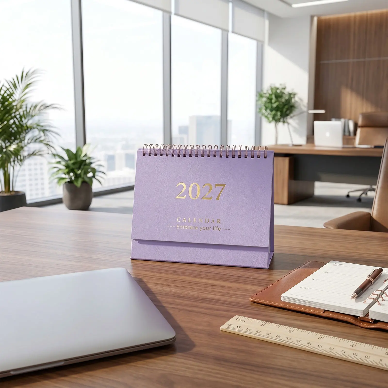 2027 Desk Calendar Compact Standing Flip Monthly Planner Paper Academic Organizer for School Home Office 2027 Desk Calendar